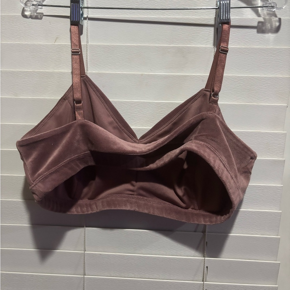 JoyLab Mauve Pink Velvet Bandeau Bra - Picture 2 of 8